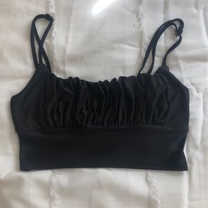 SHEIN ruffle top crop top